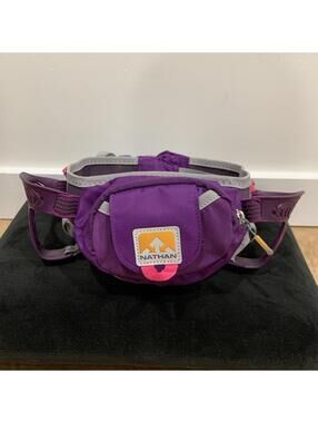 Nathan Purple Running Belt Hydration Waist Pack 2 Bottle Pockets